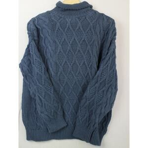 Nisha Women's Blue Chunky Sweater Open Knit No Size Tag Excellent